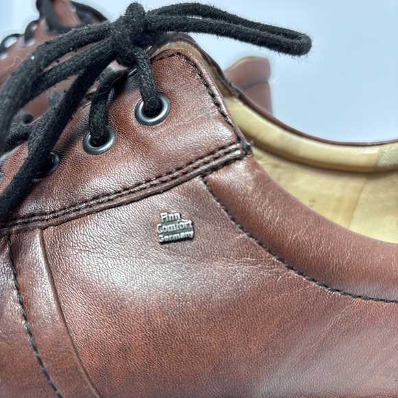 Finn Comfort Dijon Teak Brown Leather Lace Up Shoes Men’s‎ 9 Wide main image 14